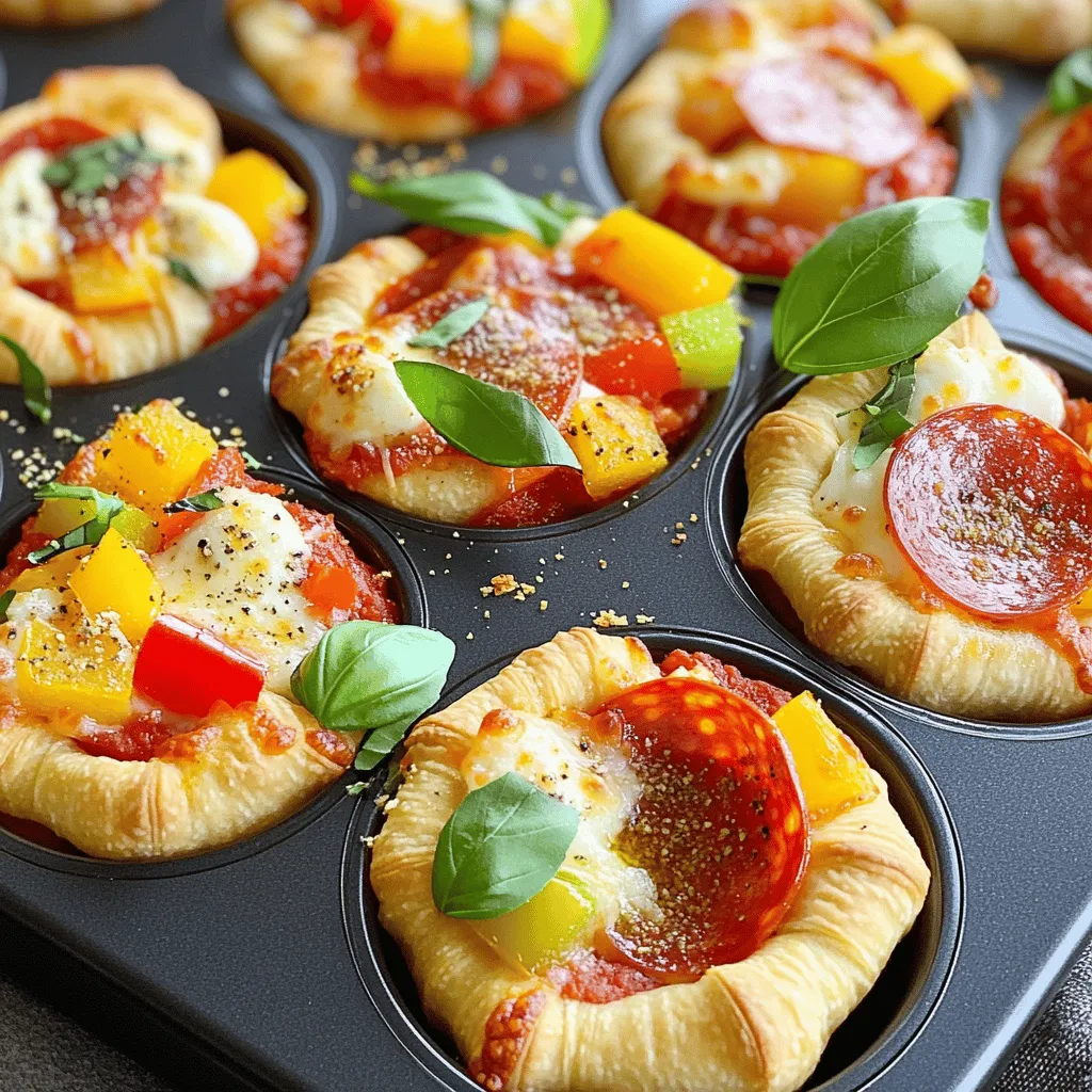 Mini Crescent Roll Deep Dish Pizzas Lecker und Einfach