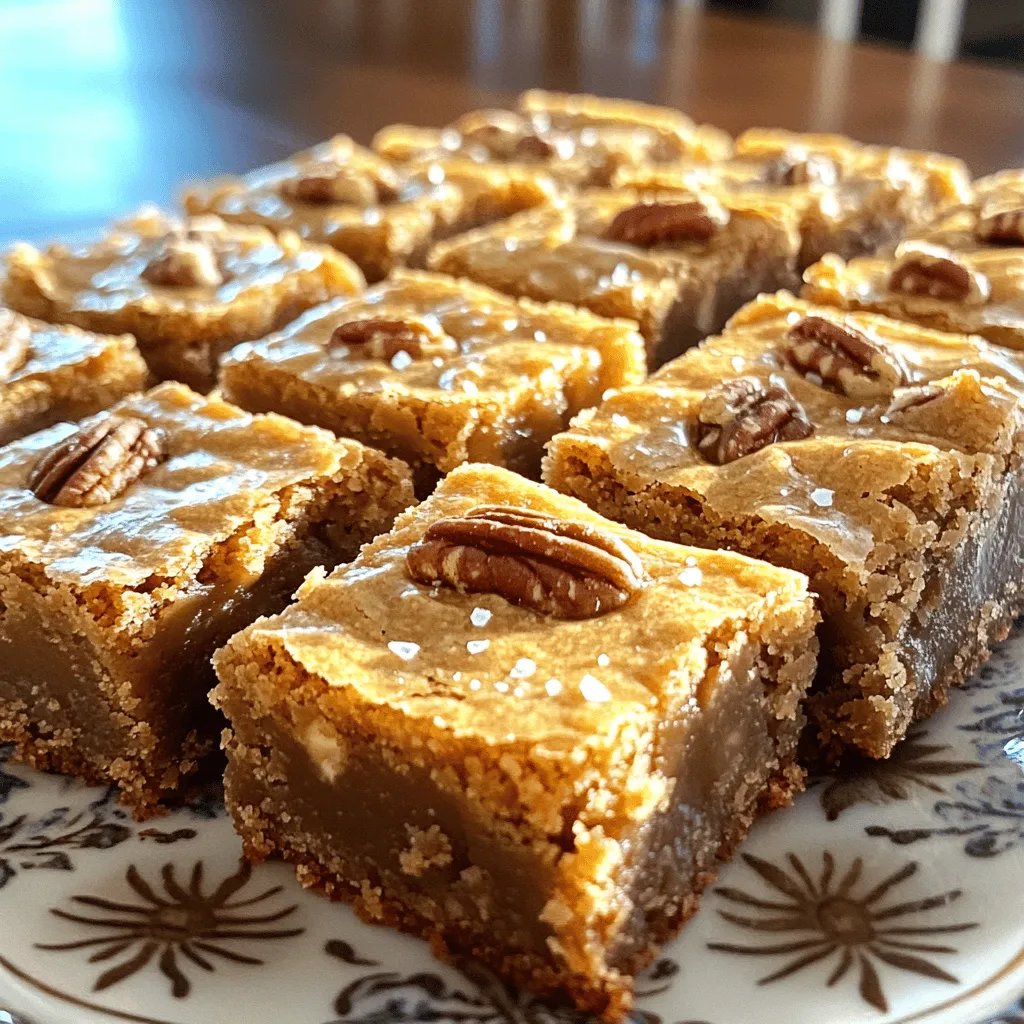 Brown Butter Pecan Blondies Einfache und leckere Süßigkeit
