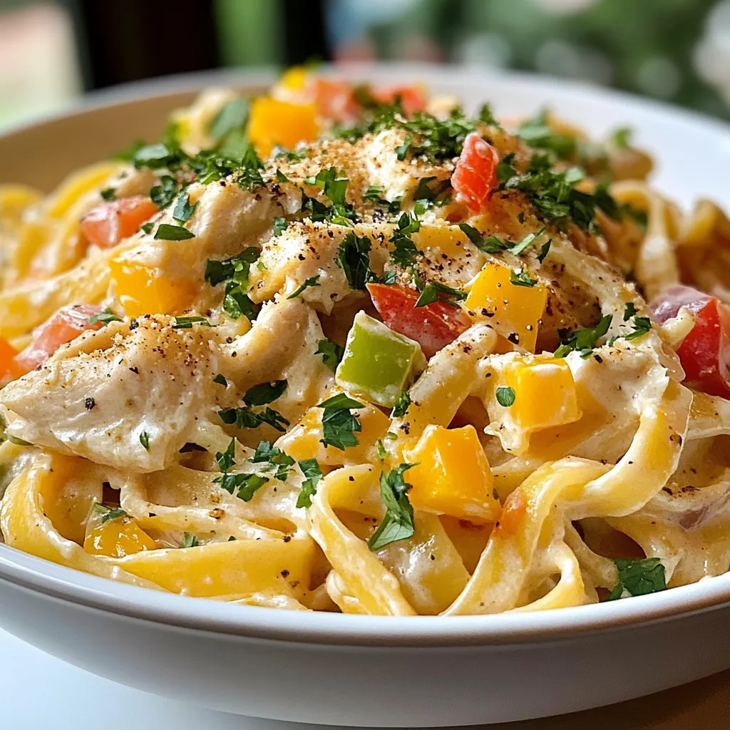 Southwest Rotisserie Chicken Alfredo Einfache Köstlichkeit