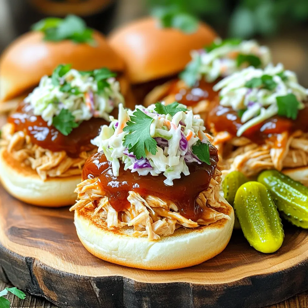 Leckere Slow Cooker BBQ Chicken Sliders Rezept
