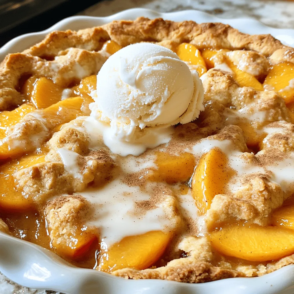 Einfacher Peach Cobbler Schnelles und Leckeres Dessert