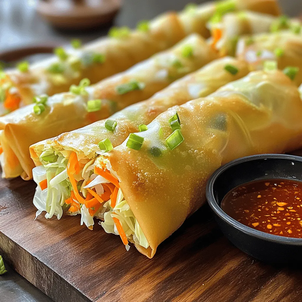 Knusprige Gemüse-Frühlingsrollen Einfaches Rezept