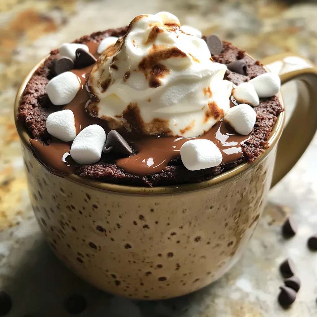 Hot Chocolate Brownie Mug Cake Schnelles Genussrezept