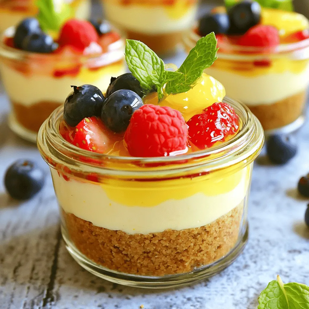 No-Bake Lemon Berry Cheesecake Cups Einfach und Lecker