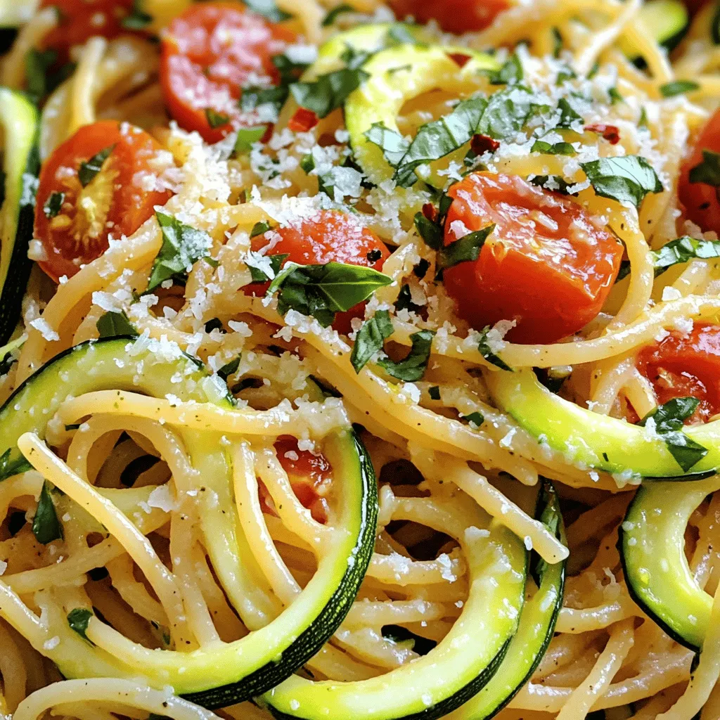 Tomato Zucchini Pasta Schnelle und gesunde Mahlzeit