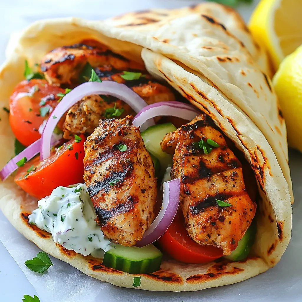 Schnelle Mediterranean Chicken Gyros Leckeres Rezept