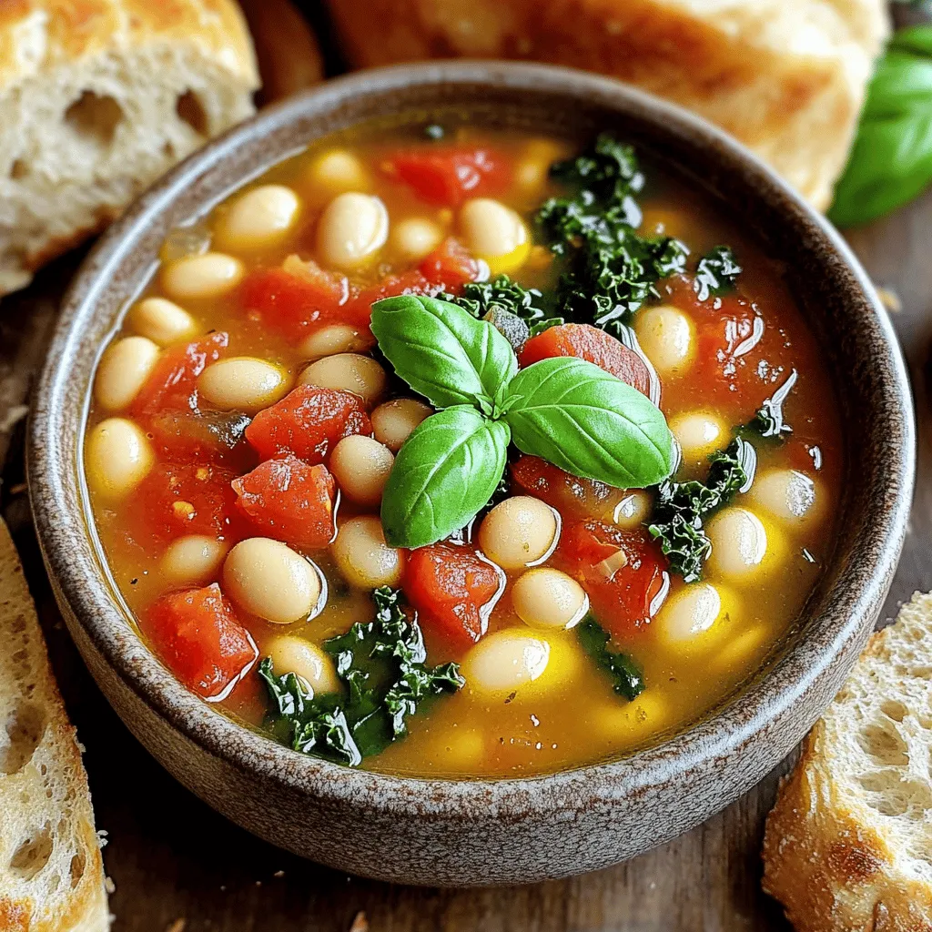 Tuscan White Bean Soup Delight einfache und schmackhafte Suppe