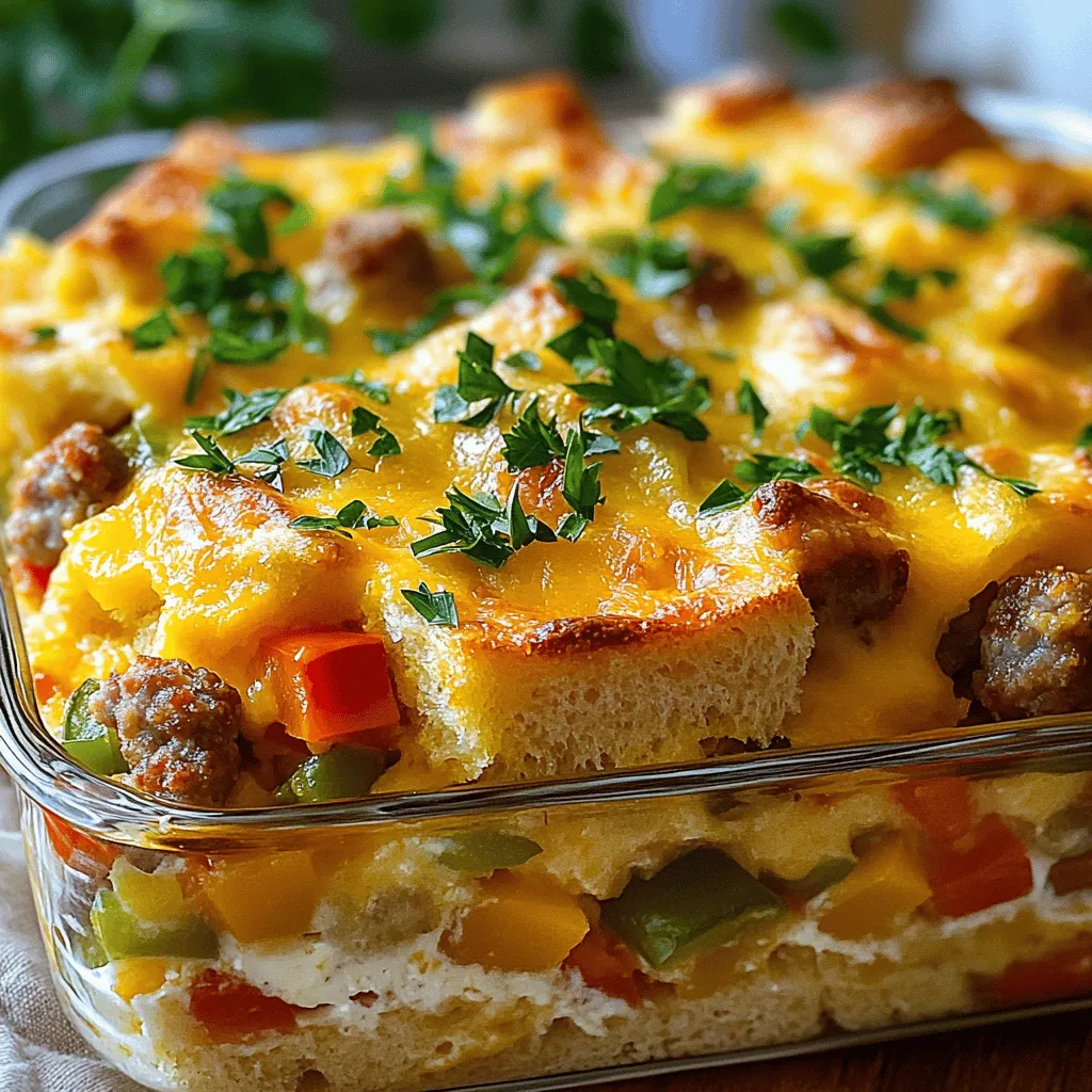 Cheesy Sausage Breakfast Casserole Einfache und köstliche Rezept