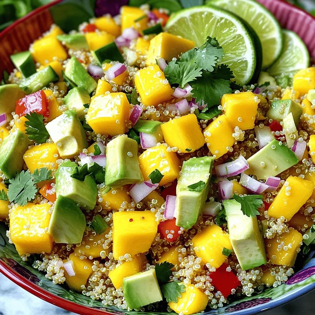 Schneller Mango Quinoa Salat Frisch und Lecker
