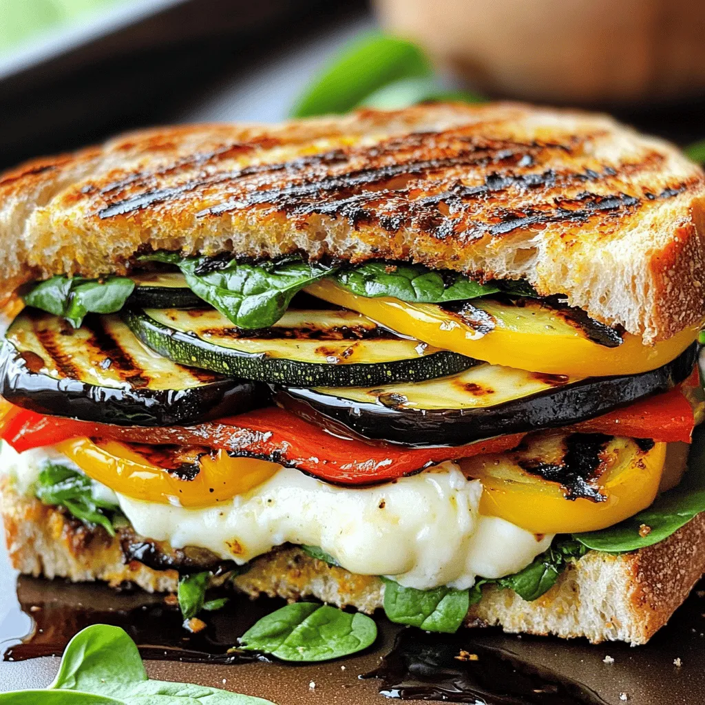 Grilled Vegetable Panini für gesunde Geschmacksexplosion