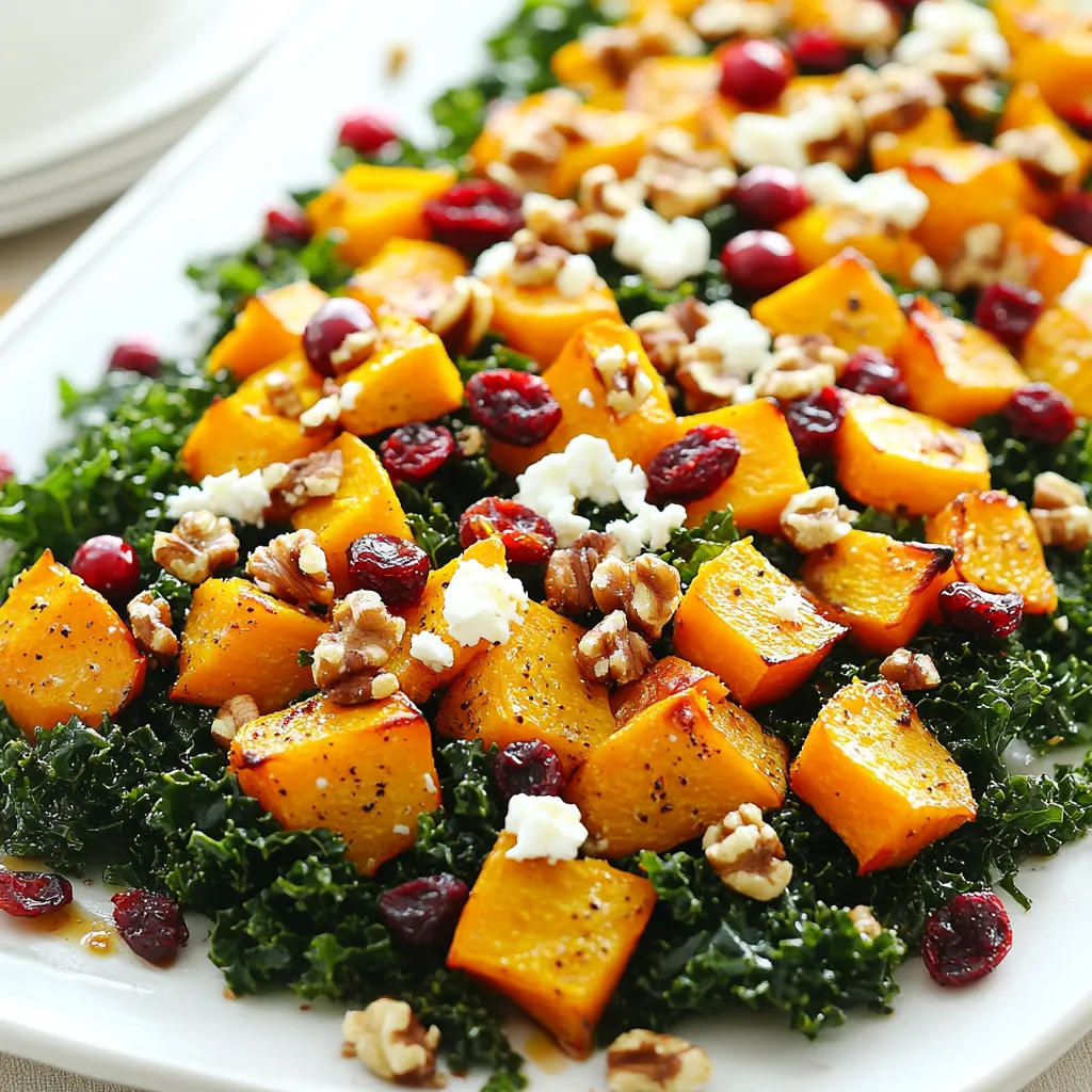 Röster Butternut-Kürbis Grünkohl-Salat Einfach und Lecker