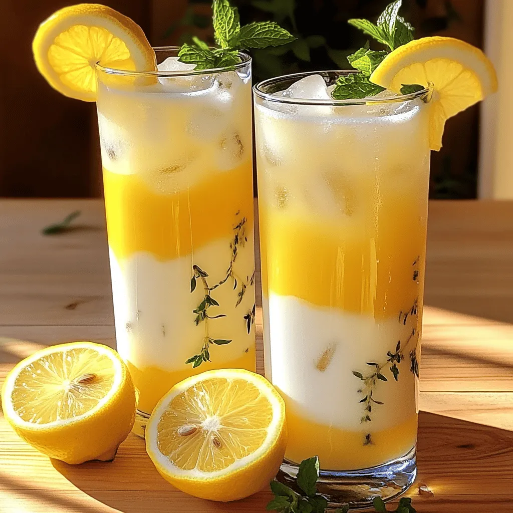 Kondensmilch Limonade erfrischend und einfach zubereiten