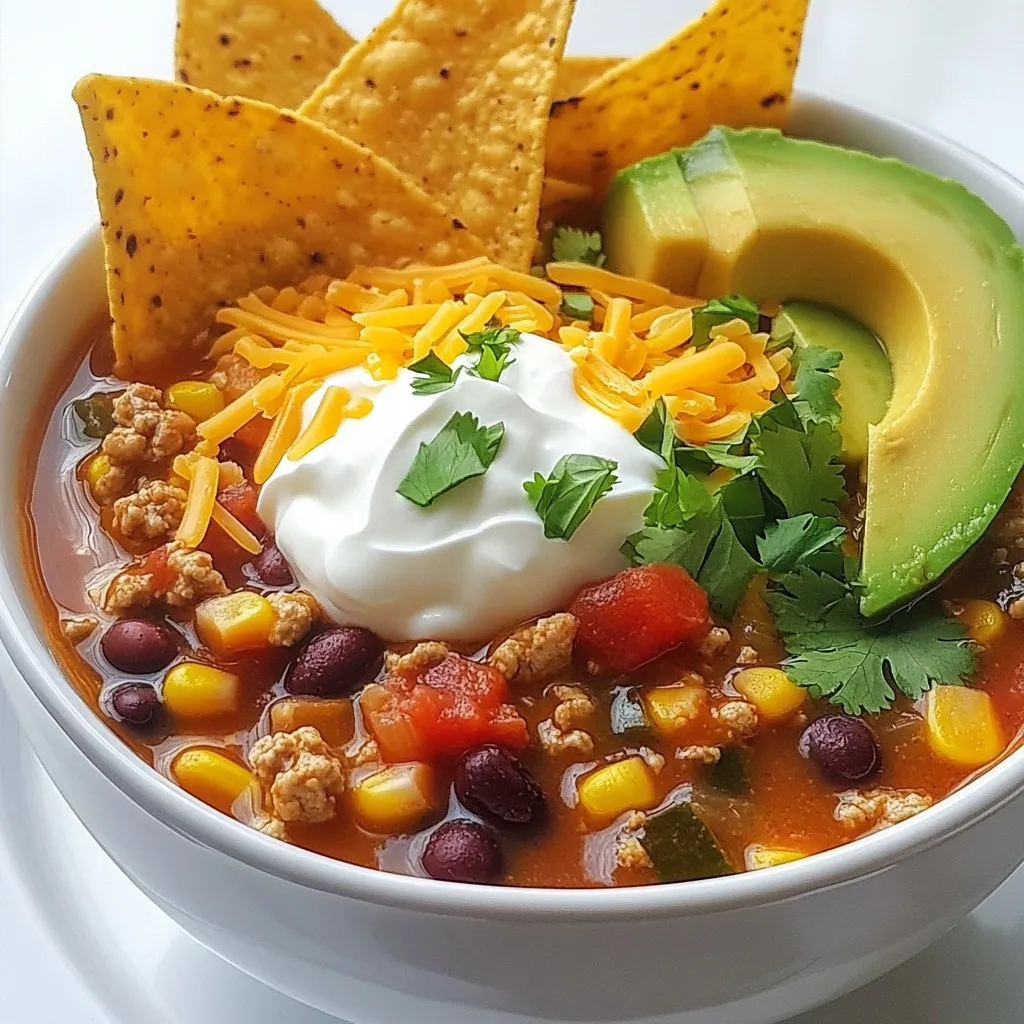Einfache Taco-Suppe Schnelle und herzhafte Mahlzeit