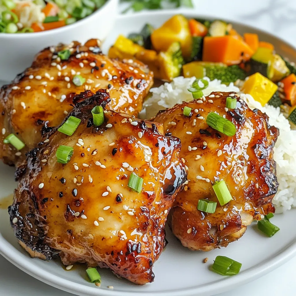 Air Fryer Soy Garlic Chicken Thighs Knusprig und Lecker