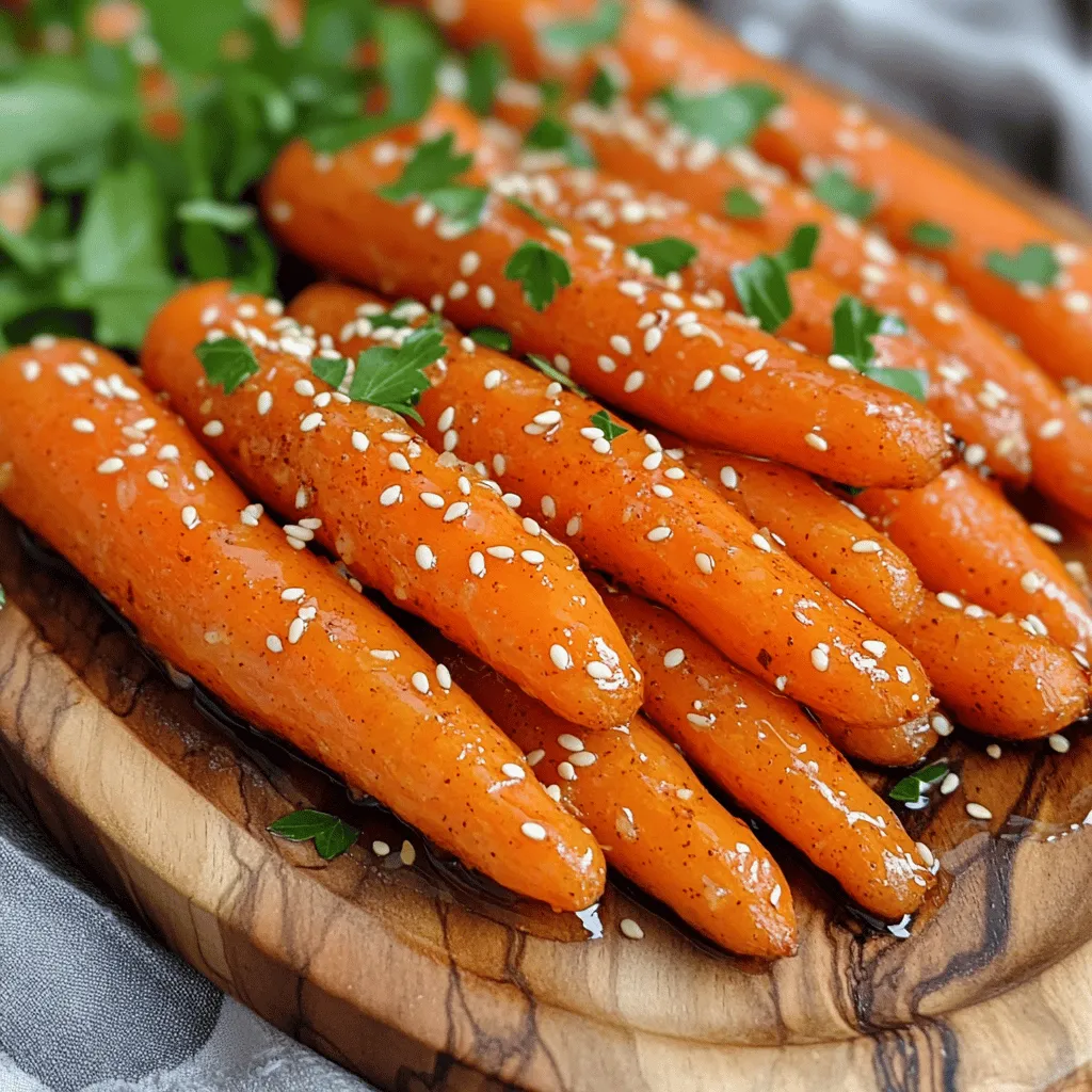 Süße und würzige Röstkarotten verführerisches Rezept