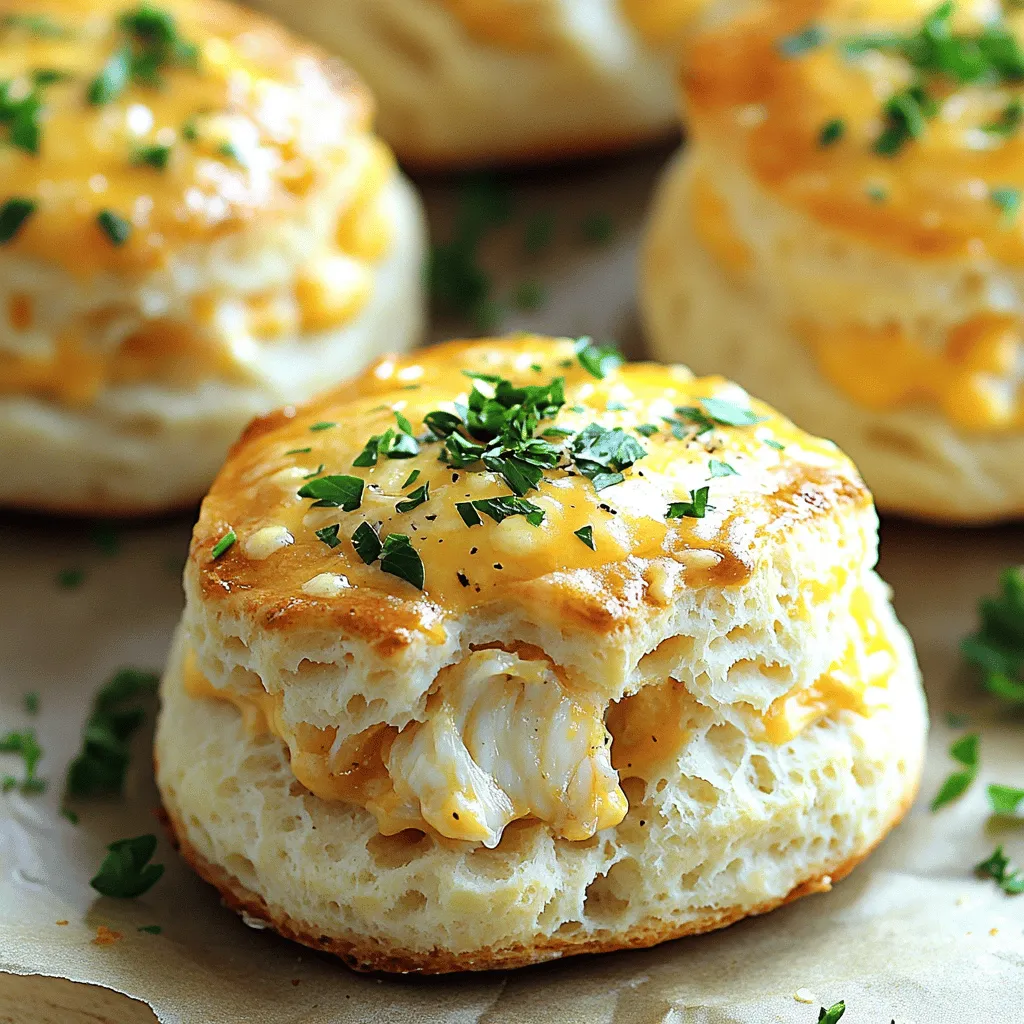 Um die perfekten Krabben gefüllten Cheddar-Bay-Brötchen zu machen, benötigen Sie: