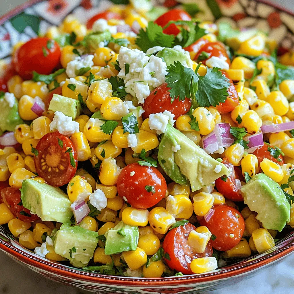 Mexikanischer Straßenmais-Salat Frisch und Lecker