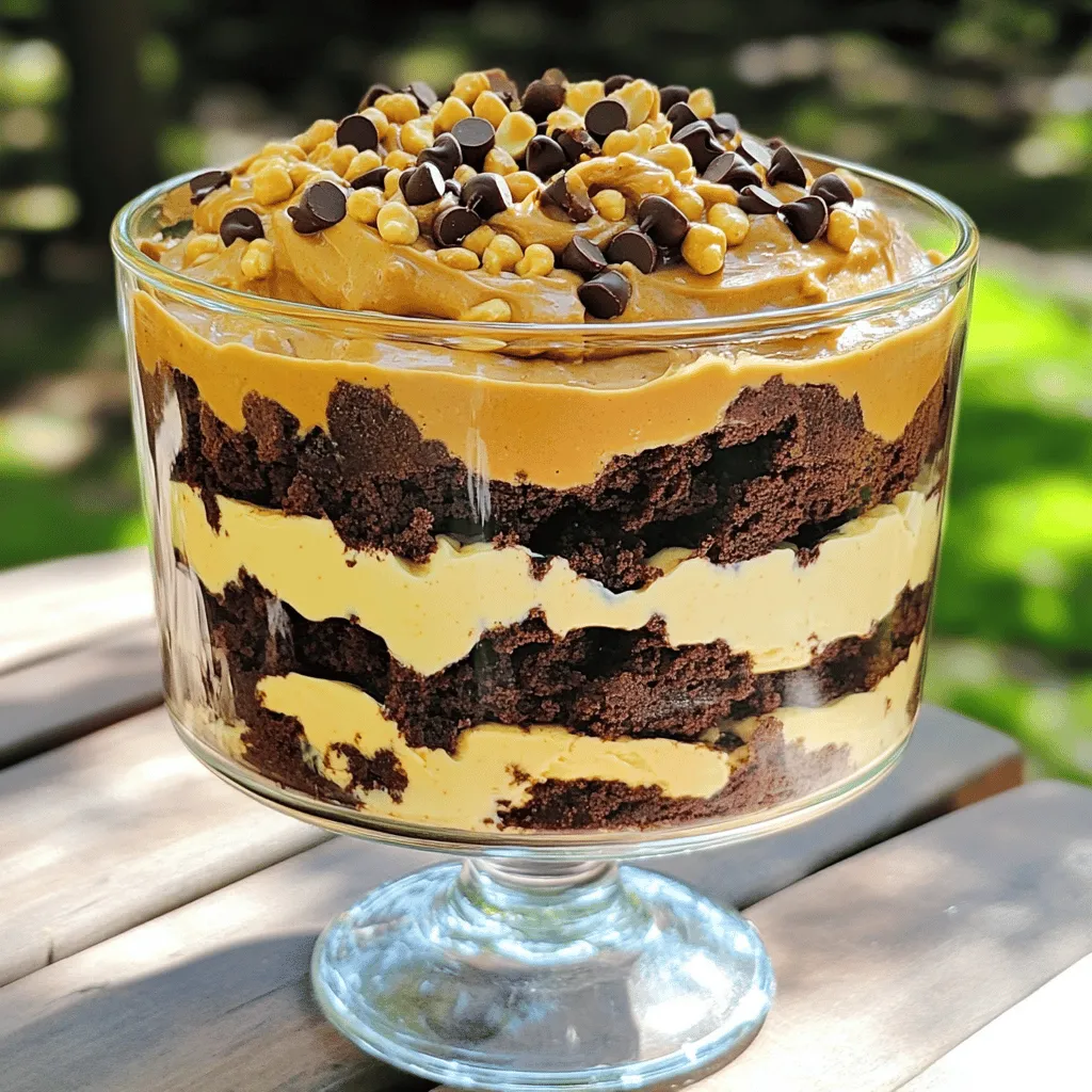 Peanut Butter Fudge Brownie Trifle Köstlicher Genuss