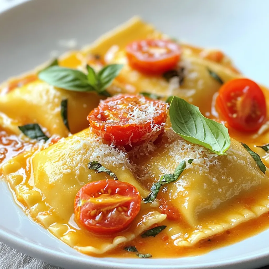 Cremige Tomaten-Cream-Ravioli Einfaches Rezept