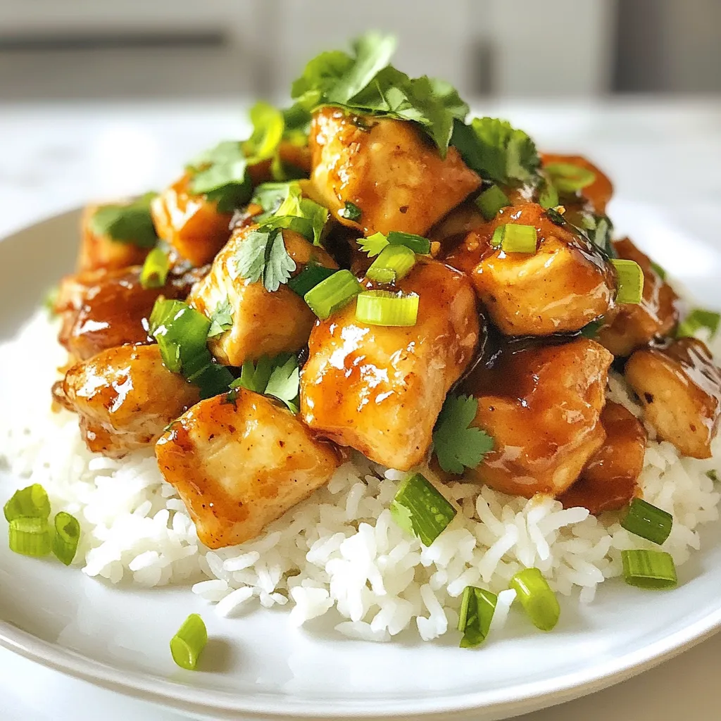 Honey BBQ Chicken Rice Einfaches und leckeres Rezept