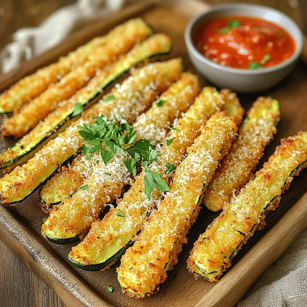 Air Fryer Parmesan Zucchini Fries Knusprig und Lecker