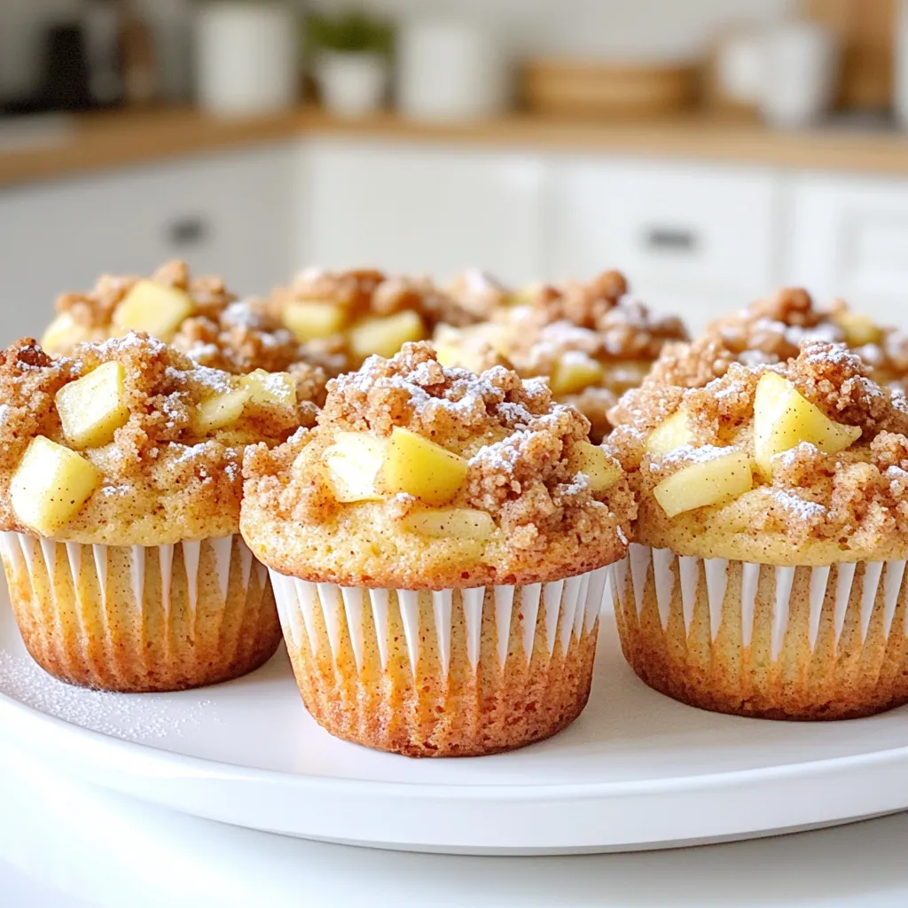 Bakery-Style Cinnamon Streusel Apple Muffins Einfaches Rezept