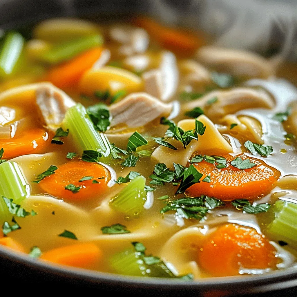 Einfaches Hühnernudelsuppe Rezept Schnell und Lecker