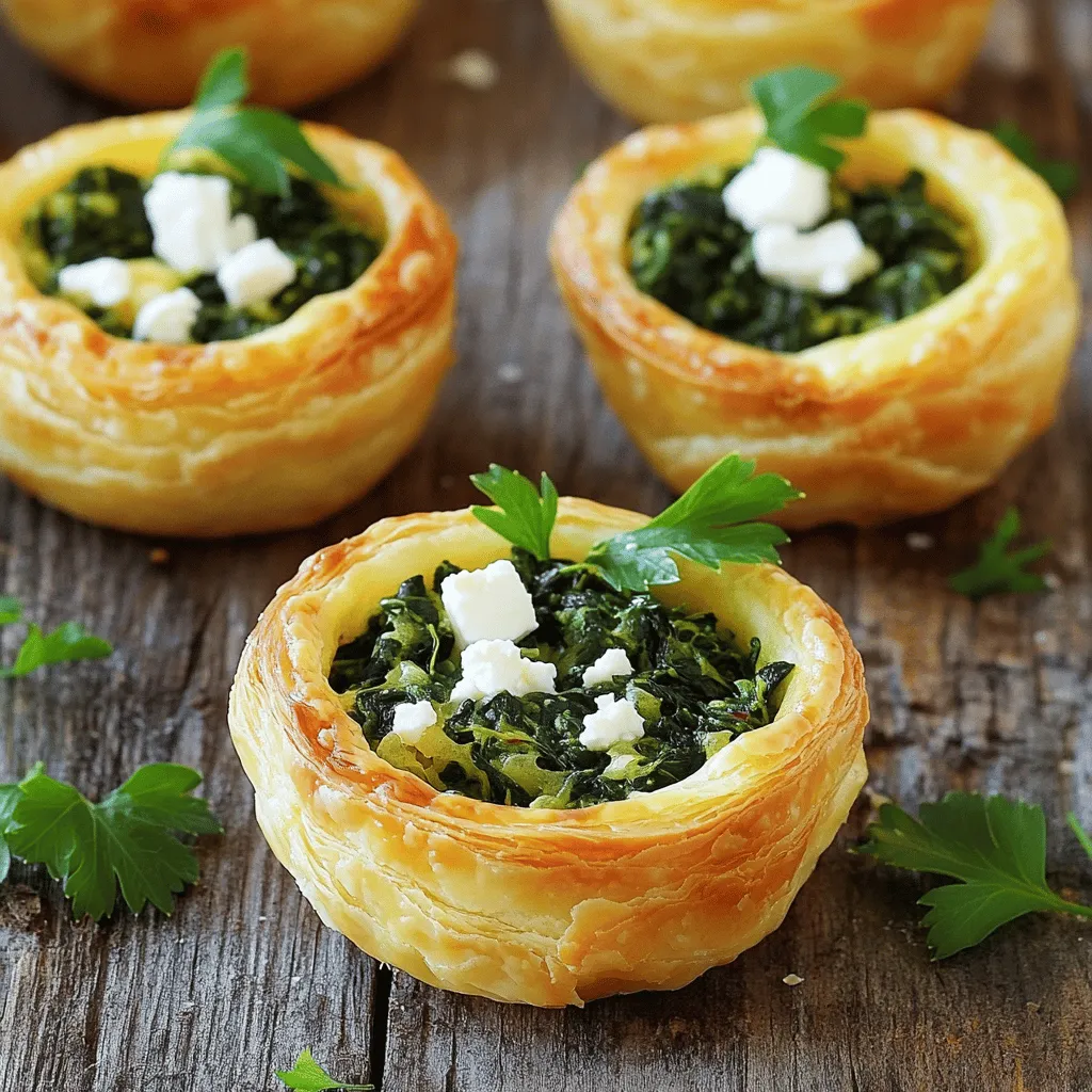 Mini-Quiches mit Spinat und Feta Köstlicher Snack