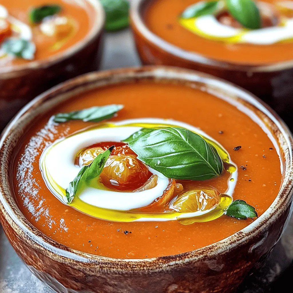 Einfache geröstete Tomatensuppe schnelles Rezept