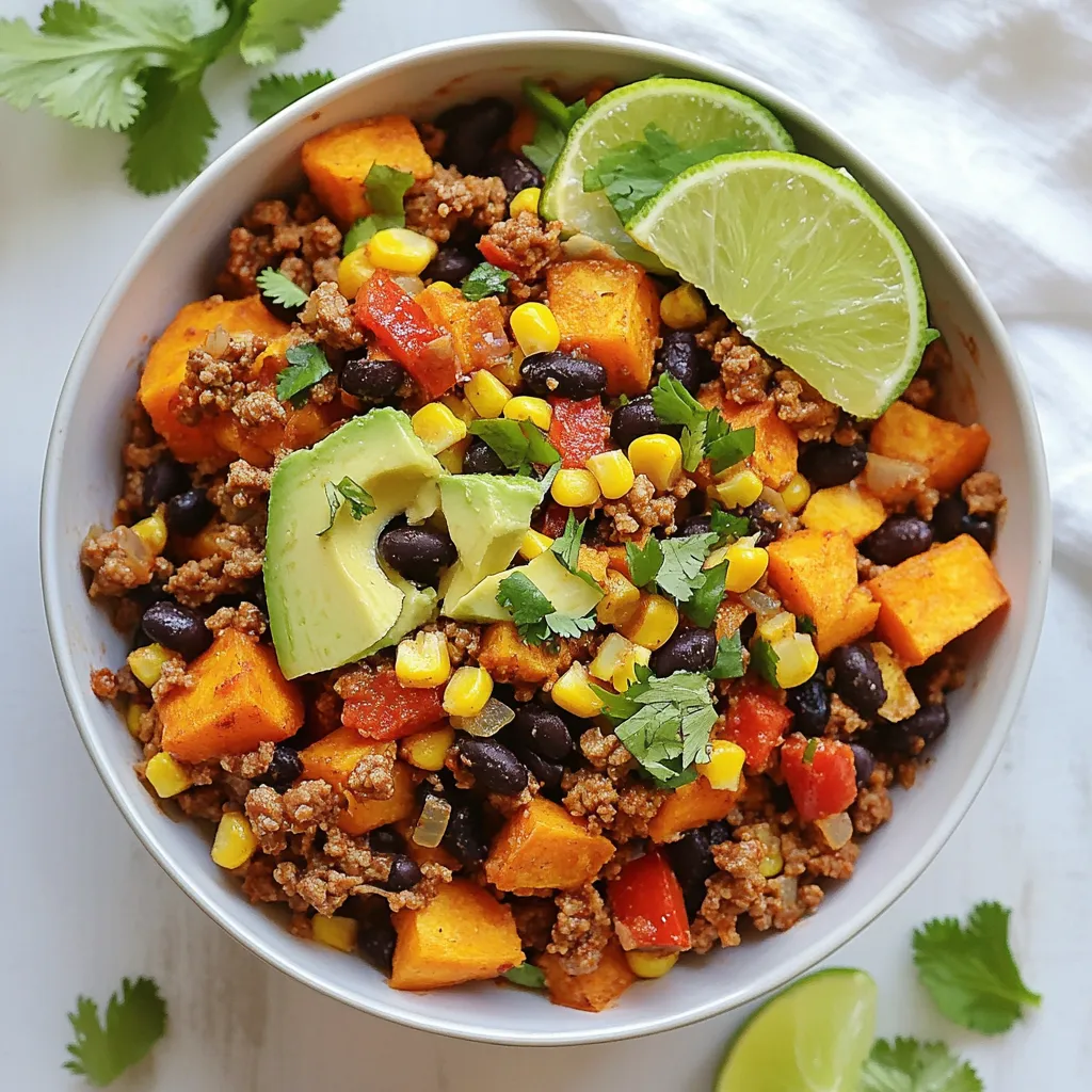 Tex-Mex Beef Sweet Potato Skillet Herzhafter Genuss