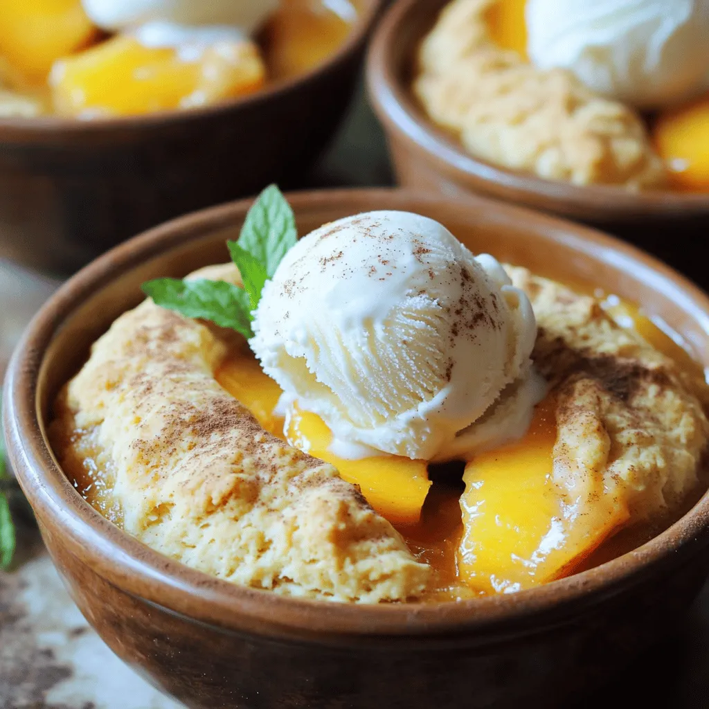 Homemade Peach Cobbler Einfaches und Leckeres Dessert