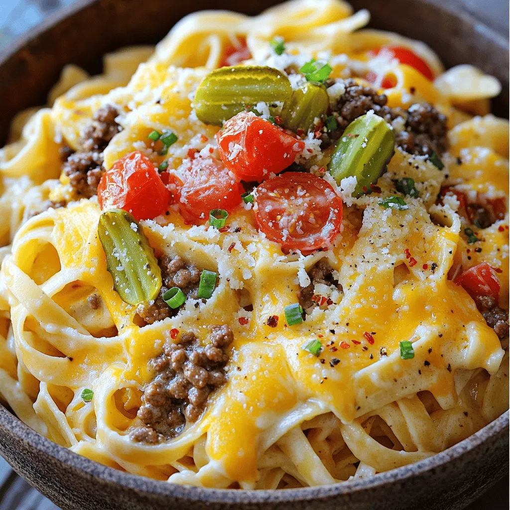 Loaded Cheeseburger Alfredo Einfaches und Leckeres Gericht