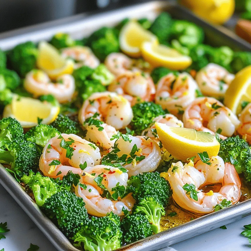 Blitzschnelle Sheet-Pan Lemon Garlic Shrimp mit Brokkoli