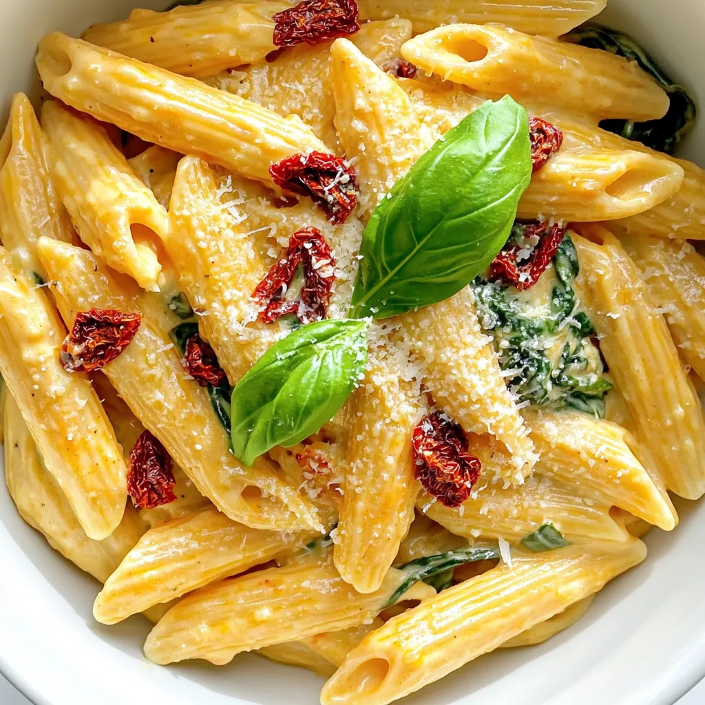 Cremige One Pot Sun Dried Tomato Pasta Einfaches Rezept