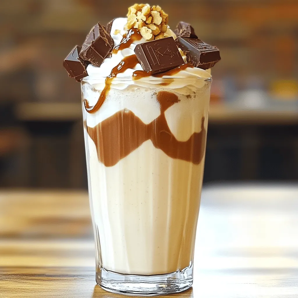 Einfache Snickers Milkshake Cremiger Genuss für alle