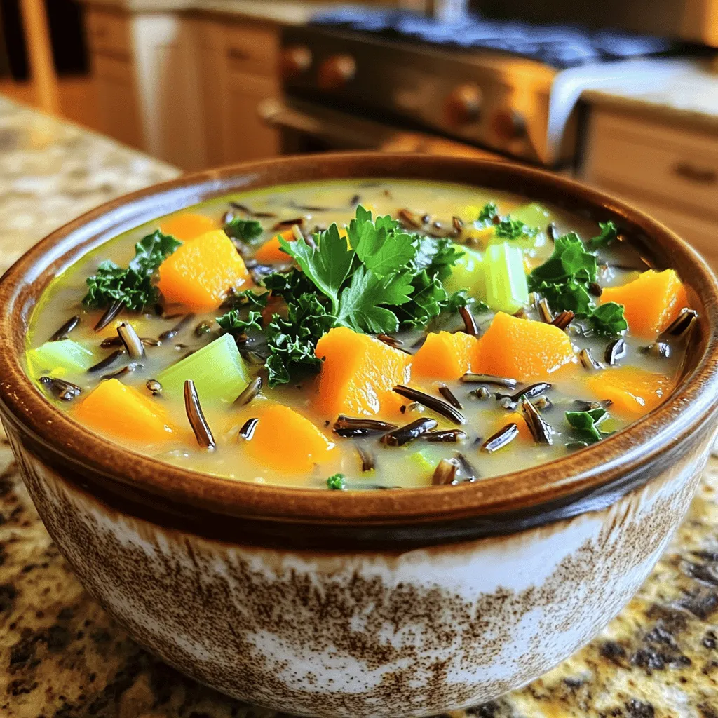 Cozy Autumn Wild Rice Soup Herzhaft und Einladend