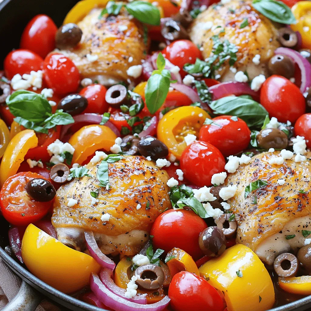 One-Pan Mediterranean Chicken Skillet Einfaches Gericht