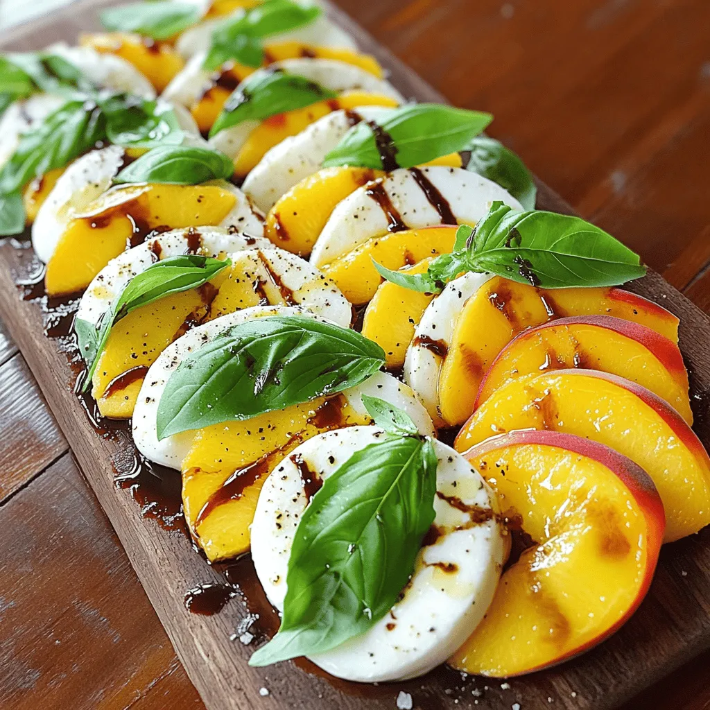 Pfirsich Caprese Salat Erfrischender Sommerliebling