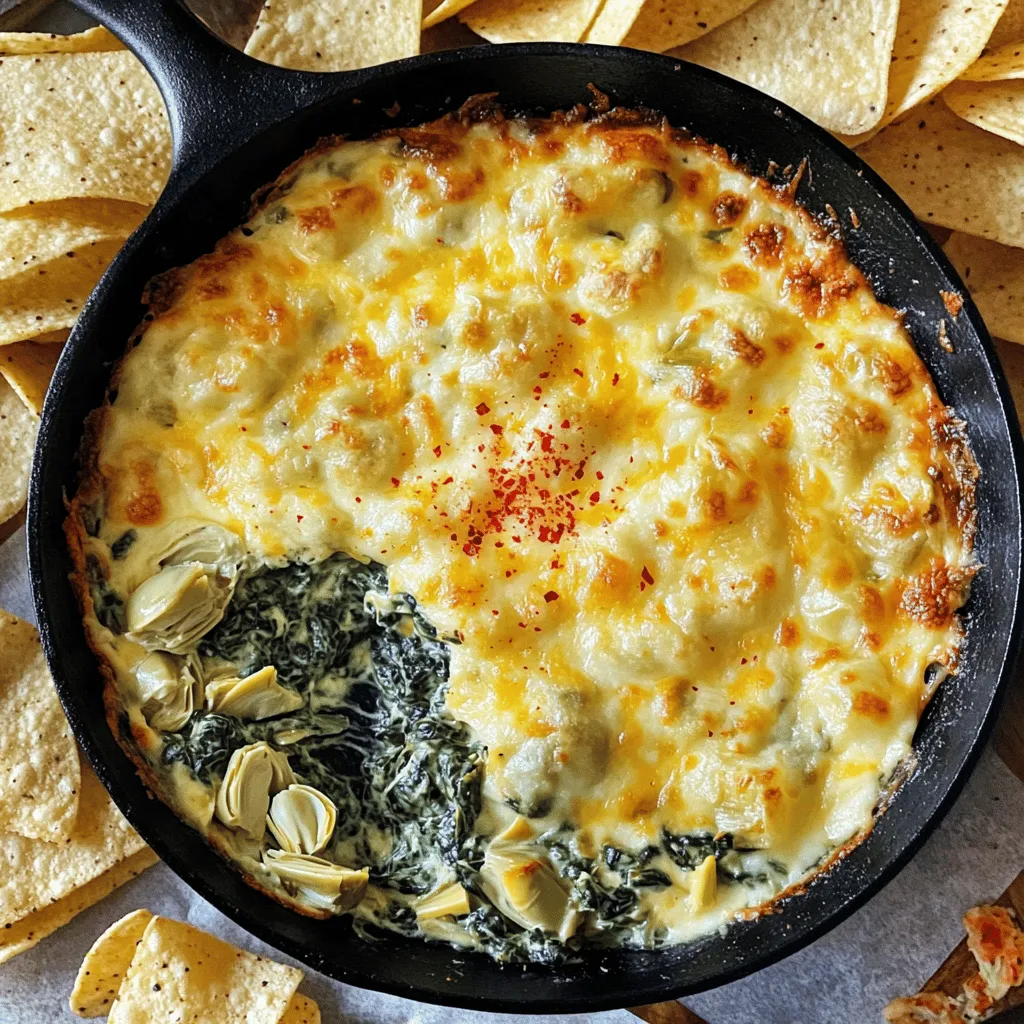 Skillet Spinach Artichoke Dip Leckerer Party Snack