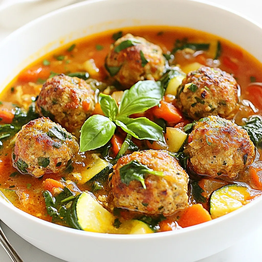 Italienische Fleischbällchen-Suppe Köstliches Rezept