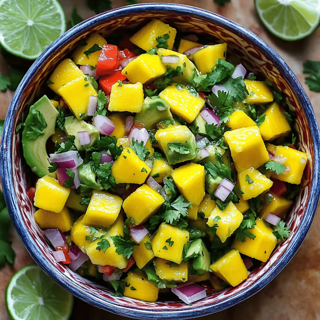 Mango Salsa mit Avocado Frisch und Köstlich Genießen