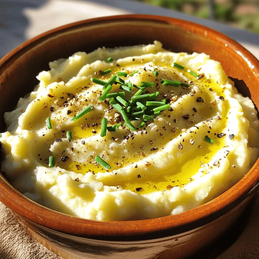 Roasted Garlic Mashed Cauliflower Einfaches Rezept