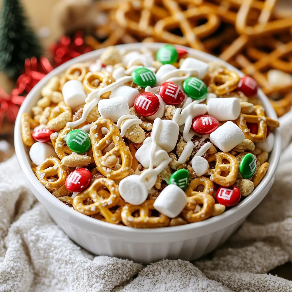 Santa Crunch Snack Mix Knuspriger Festtagsgenuss