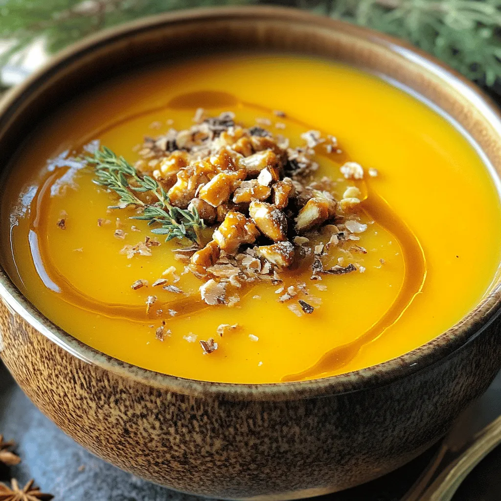 Kürbiscremesuppe mit gerösteten Kürbiskernen genießen