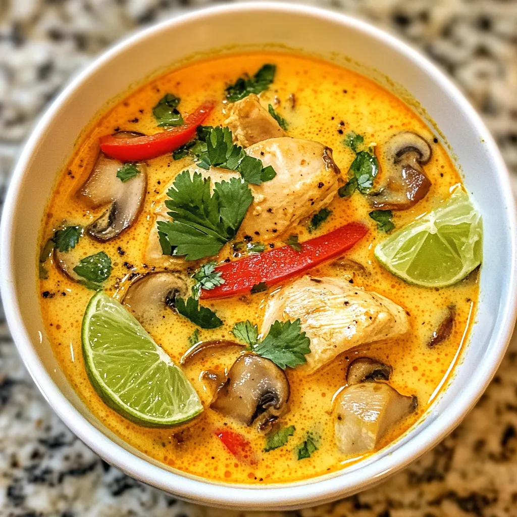Thai Coconut Chicken Soup Einfach und Köstlich Zubereiten
