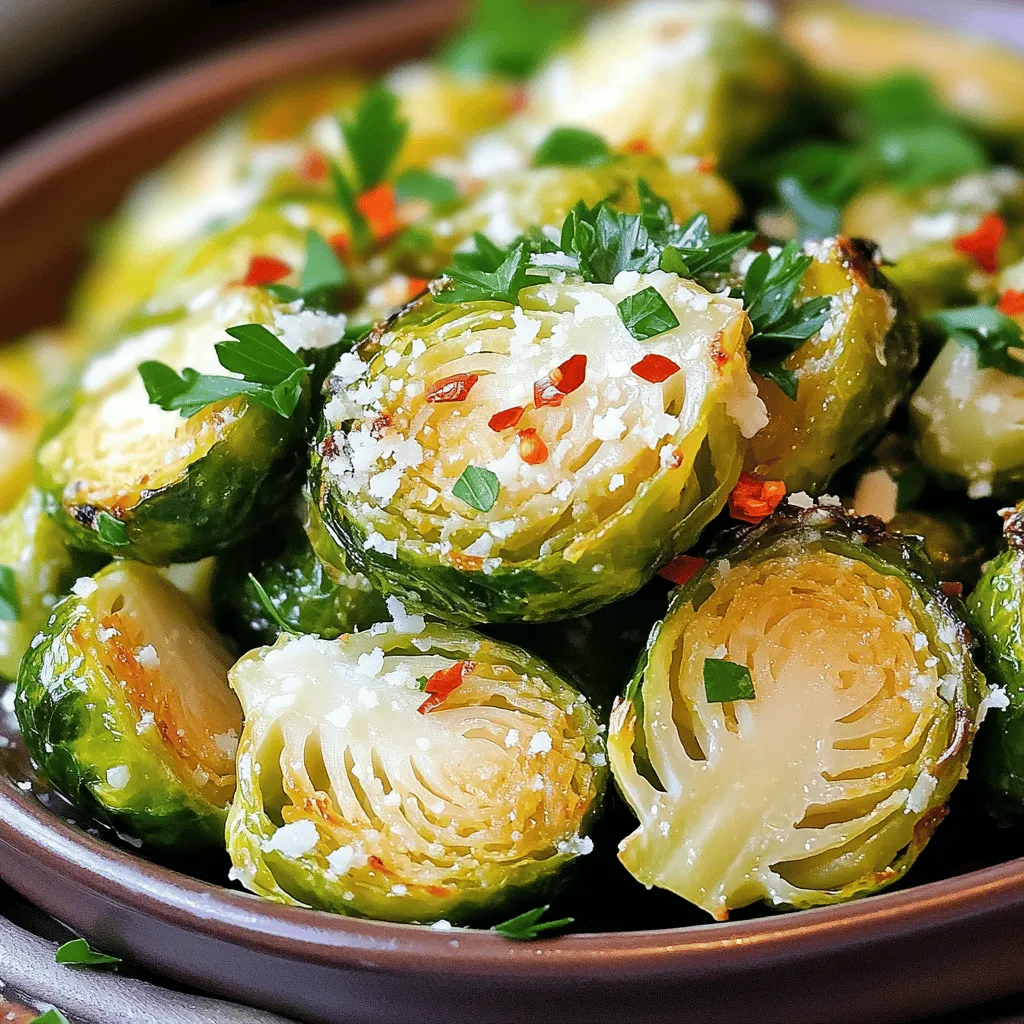 Knoblauch Parmesan Röstbrüsselkohl Einfaches Rezept