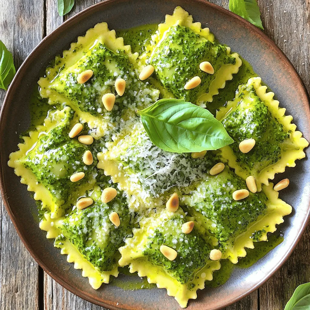 Spinach Pesto Ravioli Schnelle und einfache Zubereitung