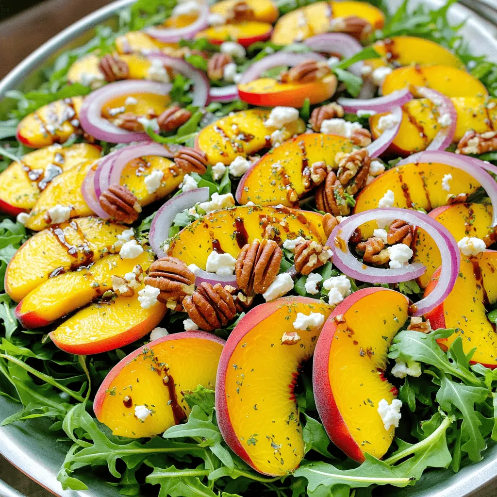 Frischer Pfirsichsalat für einen köstlichen Sommergenuss