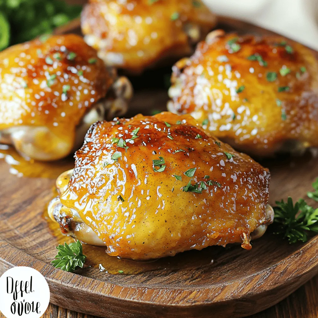 Honey Mustard Chicken Thighs Einfaches Rezept genießen