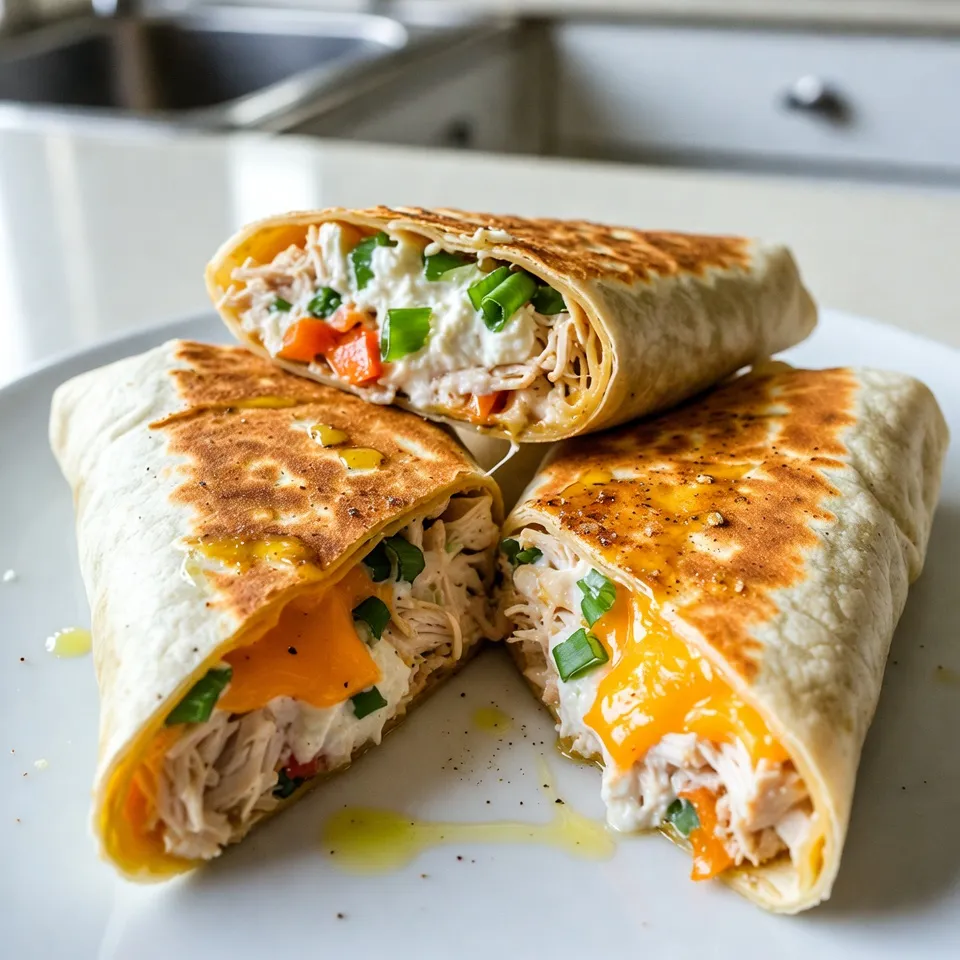 Cheesy Chicken Wraps Schnelle und schmackhafte Mahlzeit